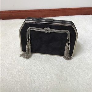 Kate Landry navy clutch